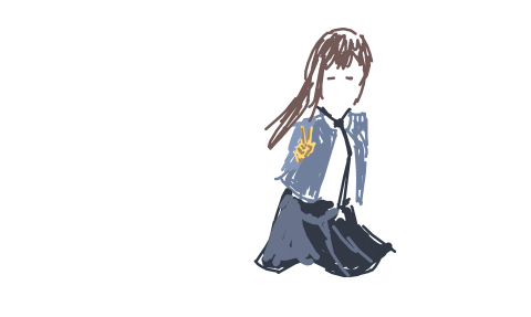 短裙美少女比剪刀手 by 開源 lib（ 2025/5/10